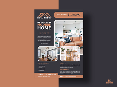 Free Real Estate Flyer Design Template design designers download flyer flyer design flyer template flyers free free flyer free template freebie freebies graphics print print design template templates