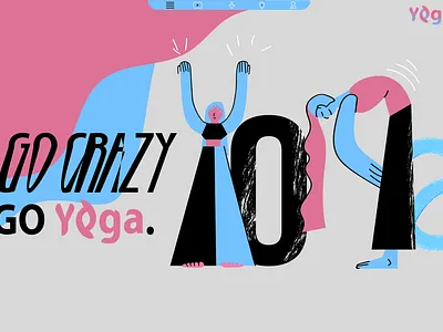 yoga class !! design illustration typography ui vector web design