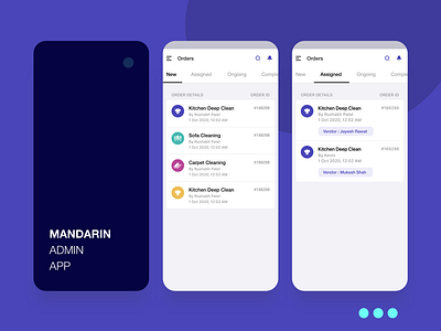 MANDARIN Admin mobile App UI Design admin app admin panel android bankingapp credit finance flutter handyman home services interaction iphone payout product design qr code saas scan ui uidesign urban clap ux