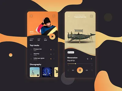 Tracks - Music Player App artist design hiphop music music app music art music player musician player rap singer song song lyrics ui ux