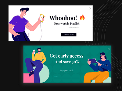 Newslatter UI brand identity branding cards ui design early access email illustration india minimal music newsfeed newslatter newsletter rahul kumar typography website