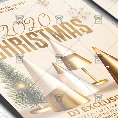 Christmas 2020 - Flyer PSD Template christmas christmas 2020 christmas flyer christmas market christmas vacation xmas xmas flyer