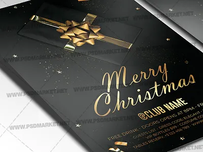 Merry Christmas Template - Flyer PSD christmas christmas 2020 christmas flyer christmas market christmas vacation xmas xmas flyer