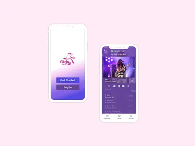 Girls on the Run branding design girls icon illustration kids app logo pink purple typography ui ux vector web