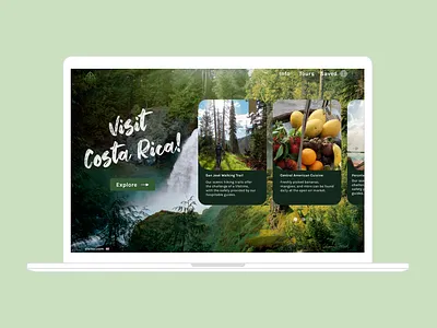 Costa Rics Tourism app branding design grass green greens logo typography ui ux
