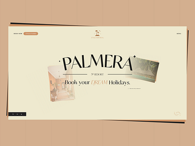 Palmera - Landing hotel hotel booking landing landing page pastel sea hotel summer ui ui ux uidesign uiux ux web webdesign website design