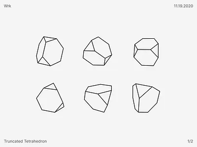 Truncated Tetrahedron 3d angles basic brand branding exploration form forms geometric geometry lines mark orbit shape shapes sharp simple stone tool tools