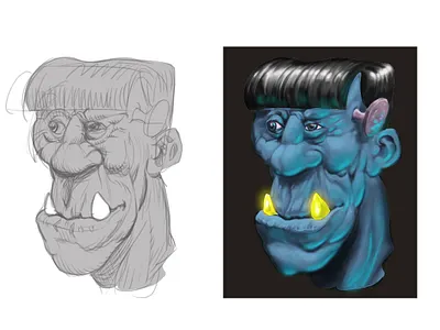 fraky blu 2 blu gold frankenstein