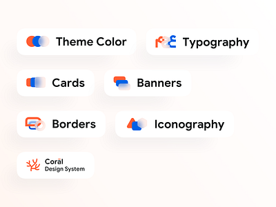 Coral Design System blur blur icon coral design design system header headline