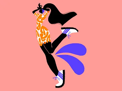 sporty woman digital illustration editorial illustration fashion illustration freelance illustrator illustration illustration art illustrator packagingdesign sport illustration vector illustration woman illustration