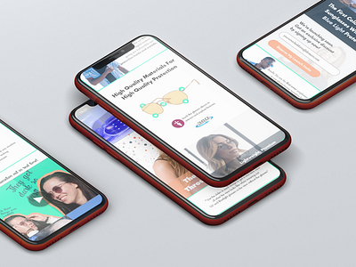 Mobile Landing Page Exercise [Designed in XD] branding landing page las vegas mobile app mobile application sunglasses