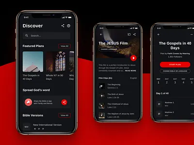 Bible App for Faith Comes by Hearing bible bible design mobile app product design ui design