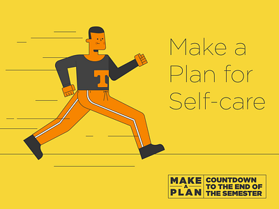 Make A Plan pt. III design health illo illustration knoxville mask masks phone running sprint stress tennessee tn university of tennessee wellness