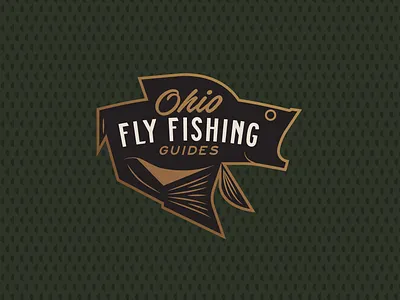 Ohio Fly Fishing Guides adobe bass branding design fish logo fly fishing illustration logo ohio outdoors texture vector