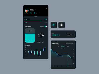 Fasting app V3 app design interaction interface mobile app mobile ui ui uiux ux