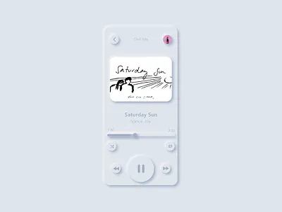 Neumorphic Music Player daily ui 009 dailyui dailyuichallenge design neomorphic neumorphic neumorphic design neumorphism neumorphism ui ui
