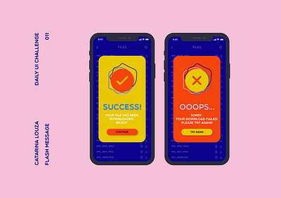 Daily UI Challenge #011 dailyui dailyui 011 dailyuichallenge flash message ui