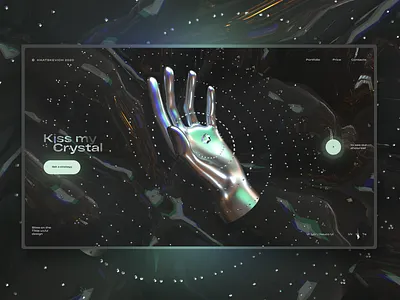 Kiss my cristal 3d 3d animation 3d artist c4d cinema 4d cinema4d design interface design landing page ui ui ux web design webdesign