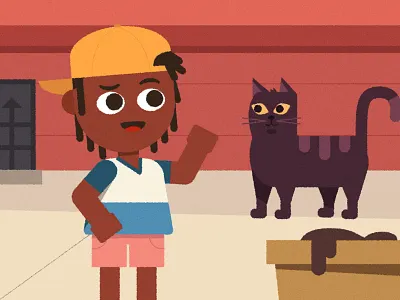 (^ ◕ᴥ◕ ^) boy cat character character design illustration illustrator vector