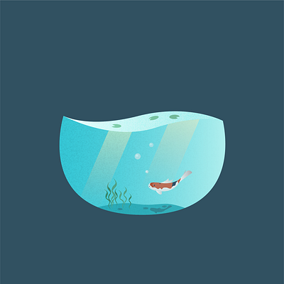 just keep swimming design fish illustration pond texture water