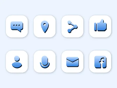 Icon Set 055 55 blue daily dailyui design icon icon design icon set icons ui ux vector