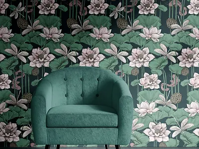 Wallpaper design drawing illustration procreate surface design surface pattern surface pattern design surface pattern designer textile design textile pattern wallpaper design wallpaper designer