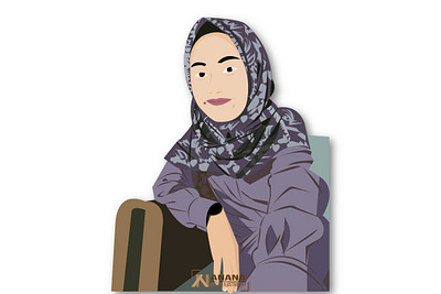 Vector Muslimah branding design flat icon illustration illustrator muslimah vector woman woman illustration