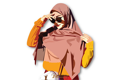 Ria Ricis branding design flat icon illustration illustrator muslimah vector woman woman illustration