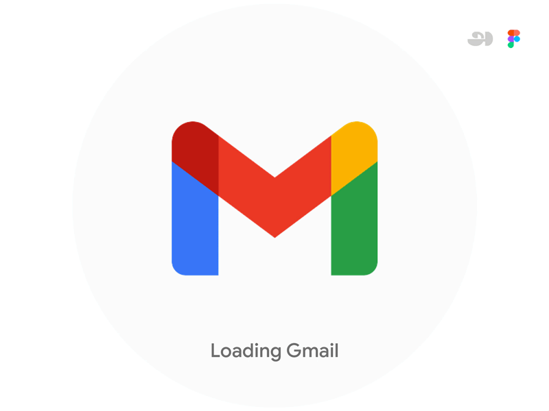 Gmail Splash Screen animation figma gmail loader animation recreated splash page