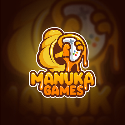 Manuka Games branding design design art drawing games logo gamestore honey icon illustration mascot mascot character