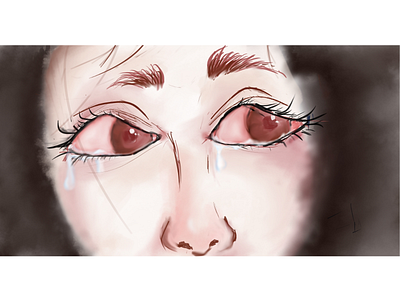 Your eyes can't hide the Pain adobe illustrator animation art design eyes fear girl illustration minimal people portrait portrait art portrait painting tears vector women words