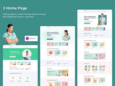 Pharmacy Pro - Healthcare E-Commerce Website Template commerce design design free download healthcare e commerce design medicines ui kit pharmacy kit theme ui ui design ux website design