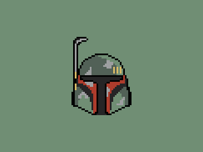 Bobba Fett - Pixel Art boba fett design icon illustration illustrator mandalorian pixel pixel art pop pop art star wars vector