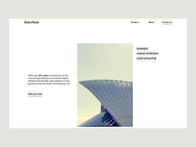 Solar Panel Website 2 black white design flat hero section minimal minimalistic ui ux web webdesign