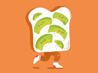 Avocatoast avocado avocado toast character cute illustration toast