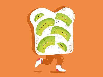 Avocatoast avocado avocado toast character cute illustration toast