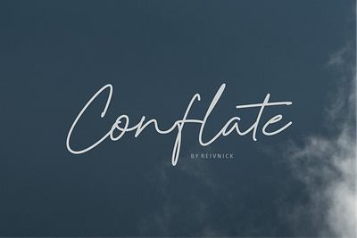 Conflate - Script Font font font design handwritten script font typo typography