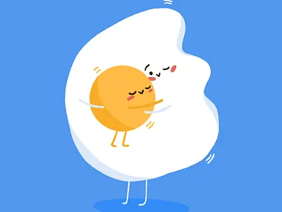 Eggever Together character egg eggs forever illustration sunny side up together