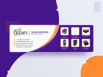 Email Signature | EdiFi Splice IT Nice abstract branding design email design email signature flat design illustration