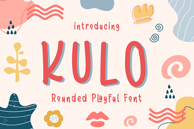 Kulo - Rounded Playful Font children cute decorative display font modern playful poster rounded theme unique.