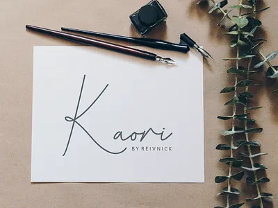 Kaori - Script Font font font design handwritten typo typography