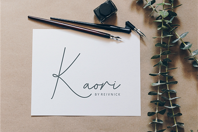 Kaori - Script Font font font design handwritten typo typography