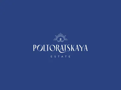 Poltoratskaya estate brand design brand identity branding design elegant feminine lettering letters logo logo design logodesign logotype mark personal brand real estate logo sea sea estate sun typography vector
