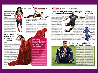 Fashion Magazine Design, Sports Magazine Design design magazine cover magazine design newspaper ad newspaper illustration newspapers typography