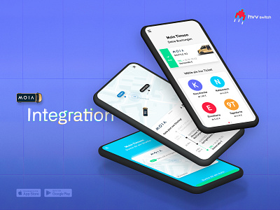 hvv switch App – MOIA Service Integration booyastudio cellular freelance hamburg hvv hvv switch mobility moia ui design