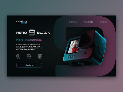 GoPro Website Redesign branding design desktop minimal ui ux web webdesign website website design