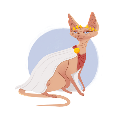 Egyptian Cat cartoon cat catober characterdesign comicart design digitalart drawing drawing challenge drawtober egyptian flat graphic desgin illustration illustrator minimal art procreate sphynx sphynx cat vector