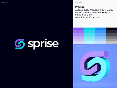 Sprise | Logo design 3d logo brand identity branding branding and identity branding design c4d identity identity branding logo design logo design branding logodesign logotype typography