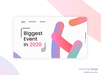 Event Website Design concept gradient illustration minimal redesign trend ui uiux web web design website website design white