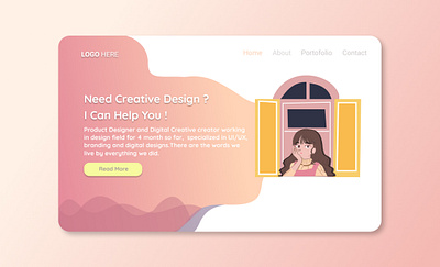 Landing Page branding design illustration landing page design portfolio ui uidesign uiux uiuxdesign webdesign